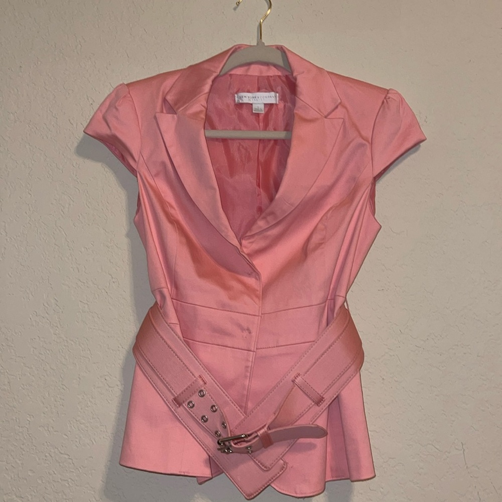 New York & Co Short Sleeve Blazer w/ Belt